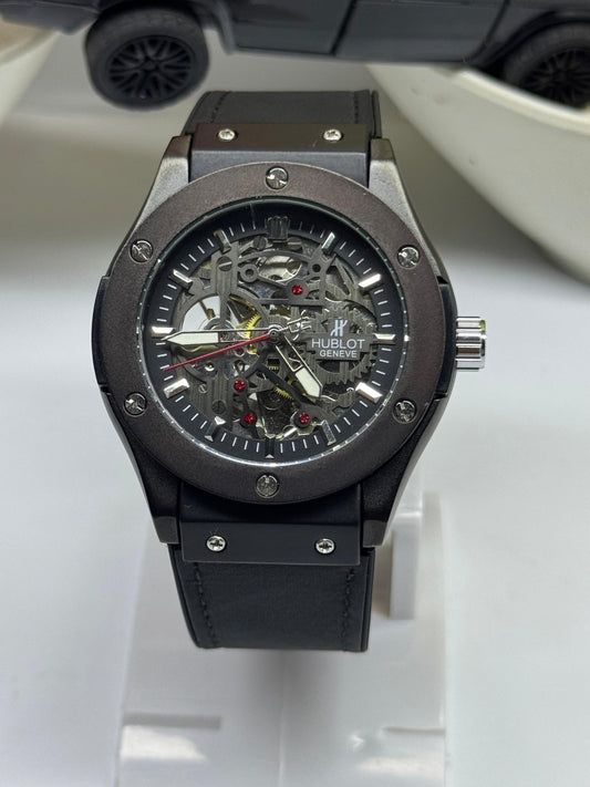 Hublot AUTOMATIC WATCH Black Case / Black Strap)