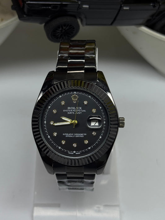 Rolex MEN Black Edition - Diamond Hour Markers