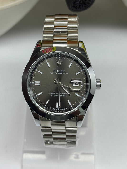 Rolex Oyster Perpetual - Sunburst Grey Dial