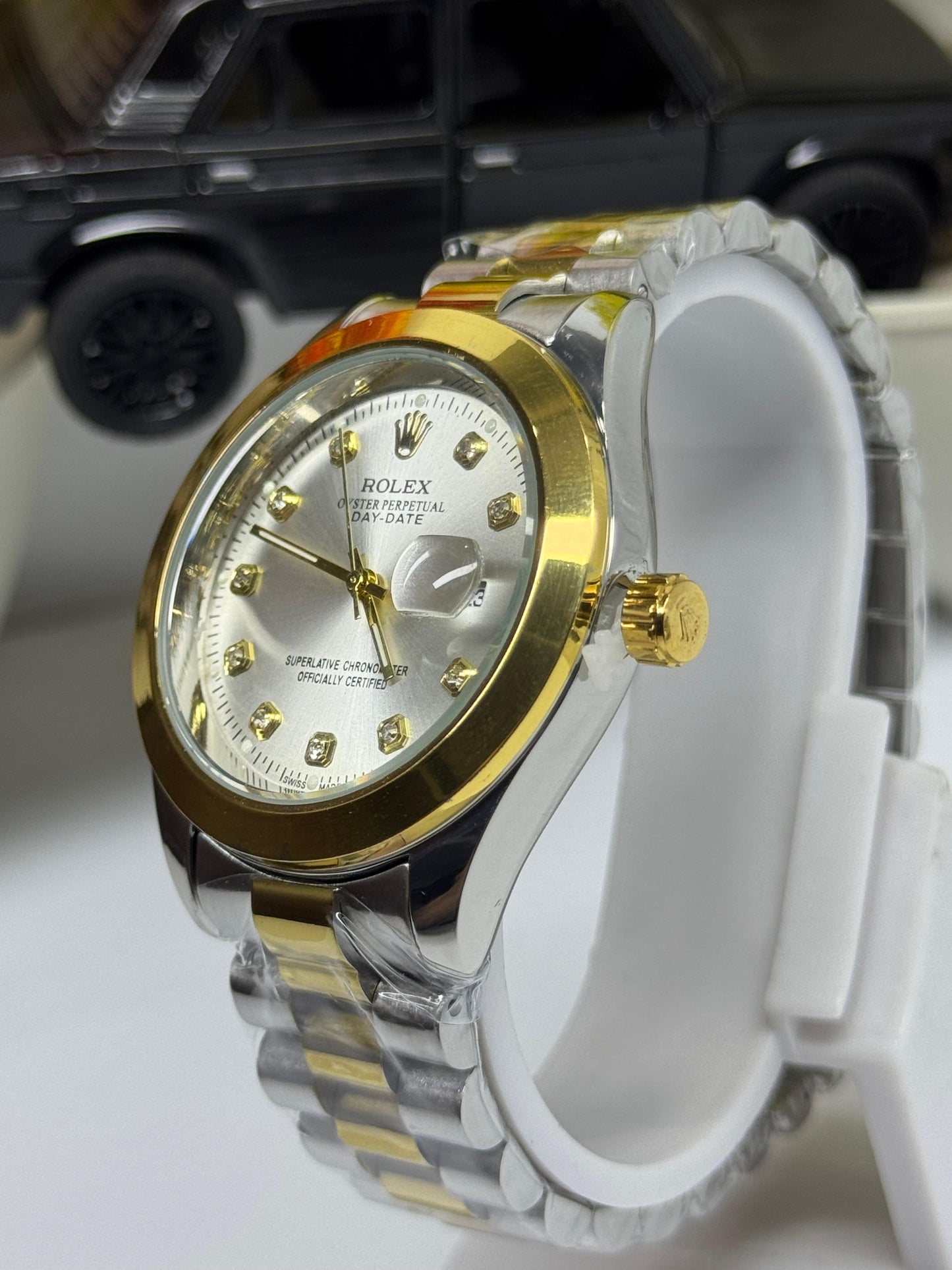 Rolex Oyster Perpetual White with diamond