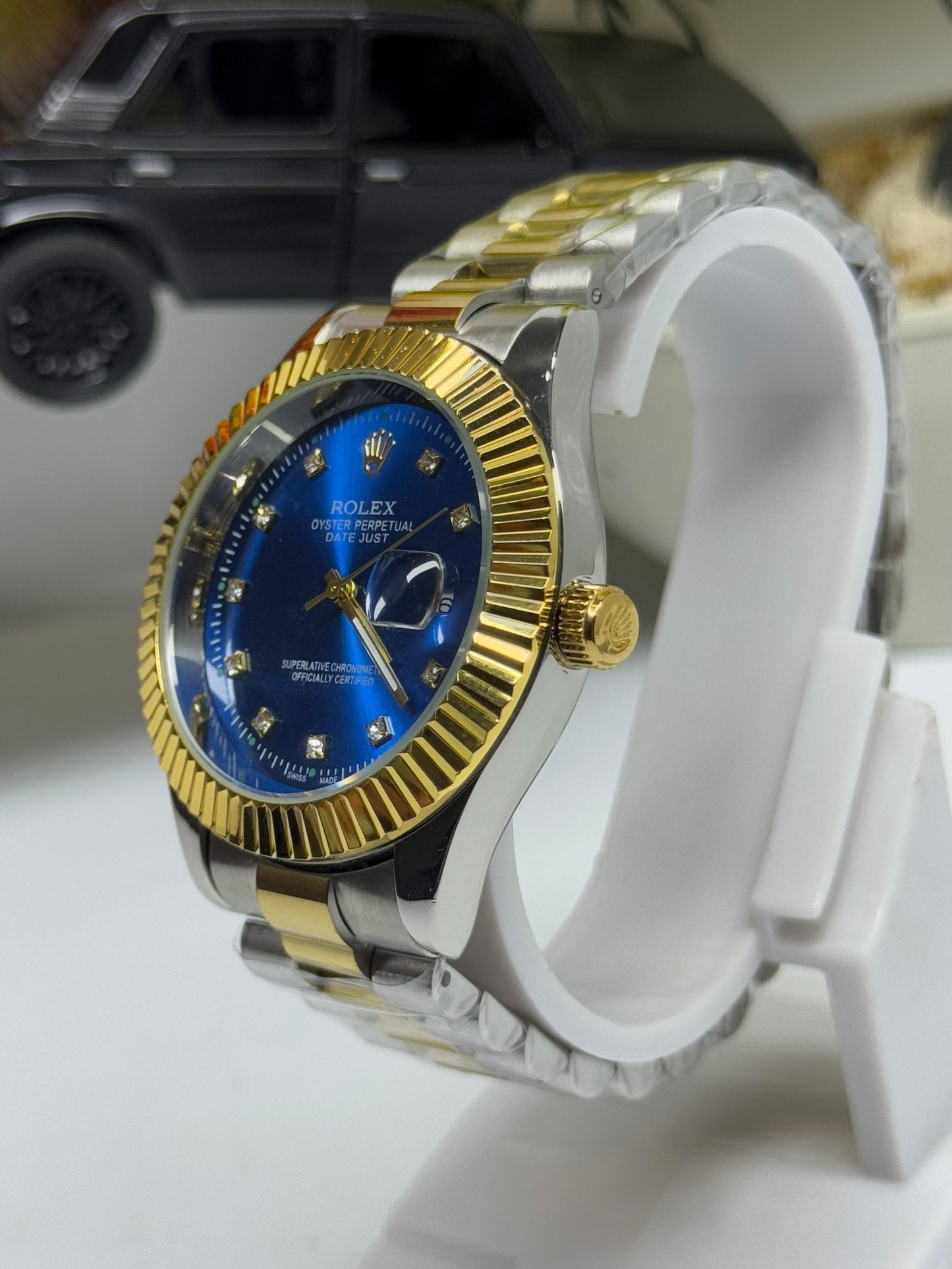 Rolex Oyster Perpetual Royal Blue with diamond