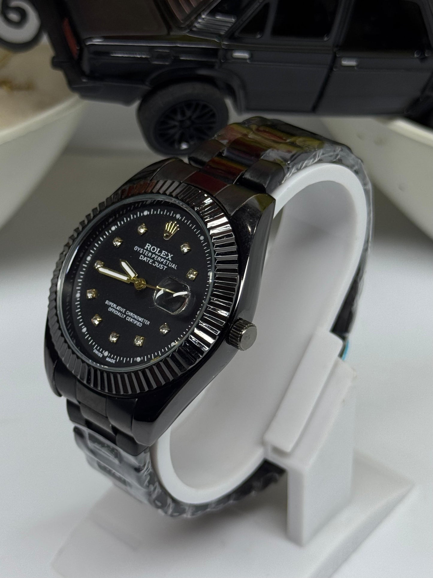 Rolex MEN  Black Edition - Diamond Hour Markers