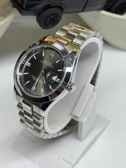 Rolex Oyster Perpetual - Sunburst Grey Dial