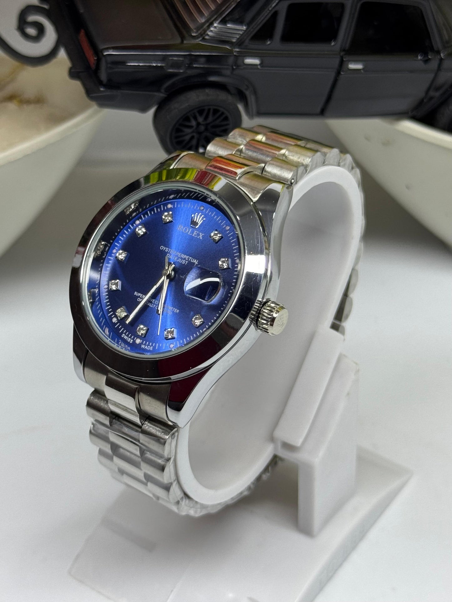 Rolex Oyster Perpetual Datejust | Blue Dial with Diamond Markers