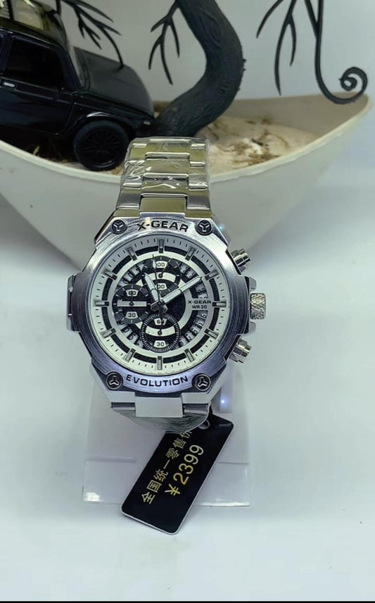 X-GEAR Automatic Watch - EVOLUTION Series (Silver/White)