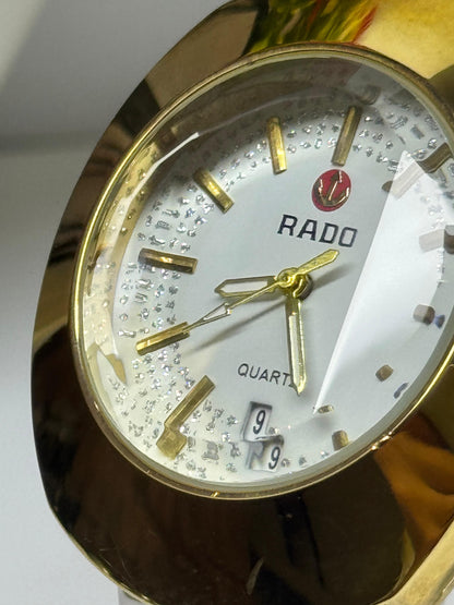 Rado For Men Gold & Silver Tone Watch (White Dial)